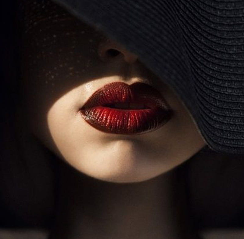 Red lips make up red models lips fashion HD wallpaper  Peakpx