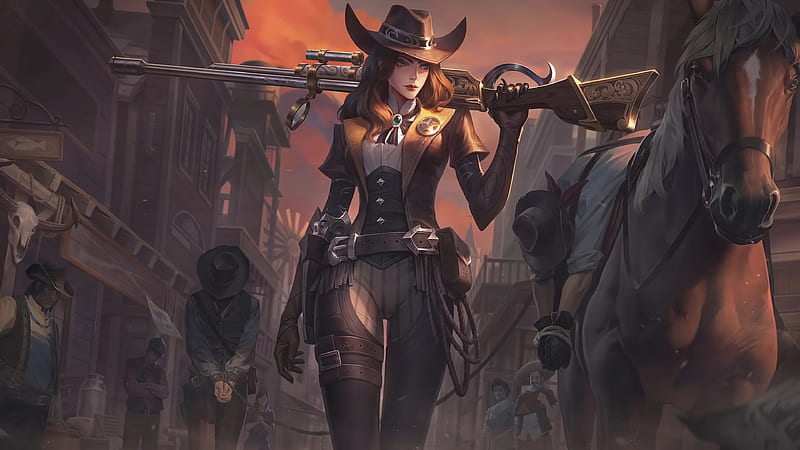 Caitlyn League Of Legends Cowboy , league-of-legends, 2021-games, games, HD wallpaper