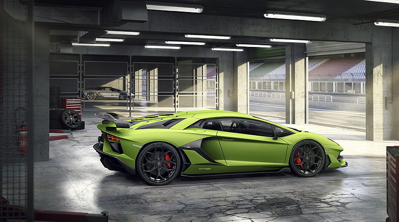 Lamborghini aventador svj, green supercars, side view, Vehicle, HD  wallpaper | Peakpx