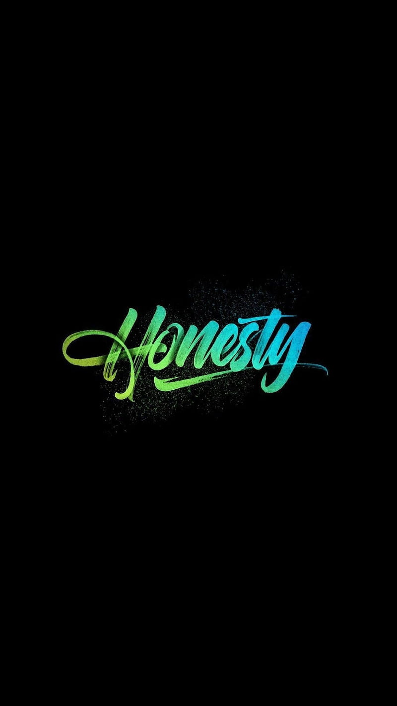 Honesty, black, green, neon, sayings, word, HD phone wallpaper