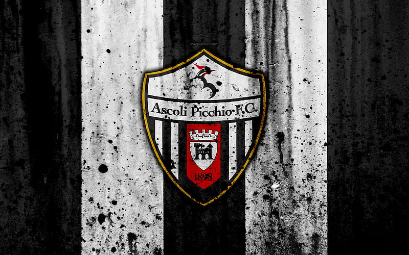 Ascoli grunge, Serie B, football, Italy, soccer, Ascoli Picchio, stone texture, football club, Ascoli FC, HD wallpaper