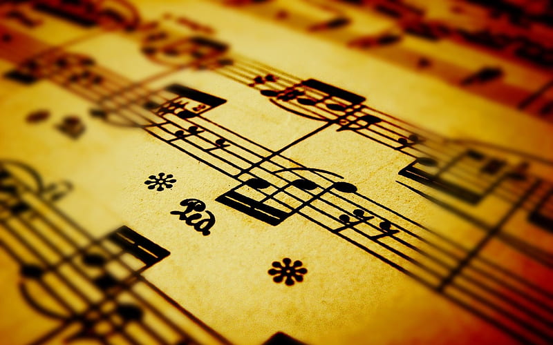 music notes close-up-Music, HD wallpaper