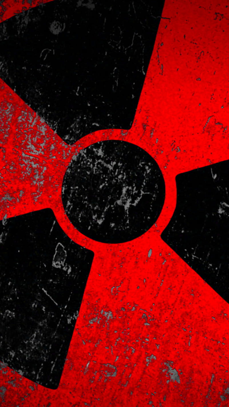 Radioactive, nuclear, red, toxic, HD phone wallpaper