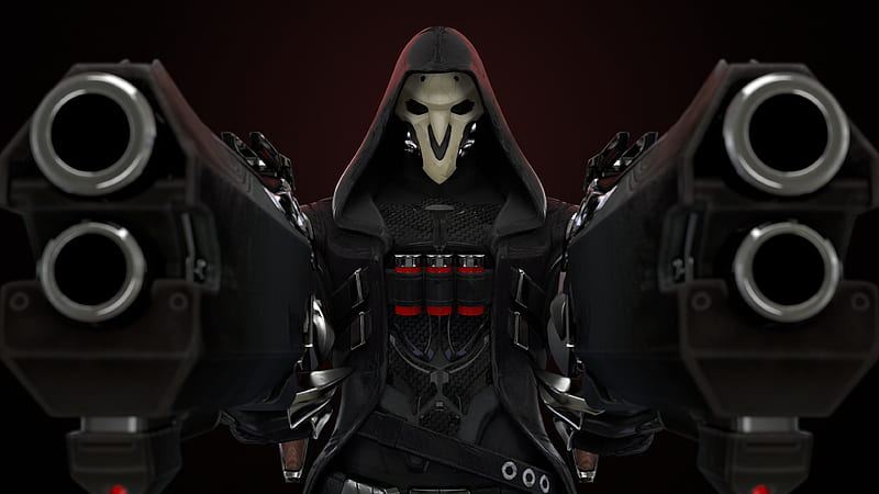 Reaper guns, warrior, Overwatch, HD wallpaper