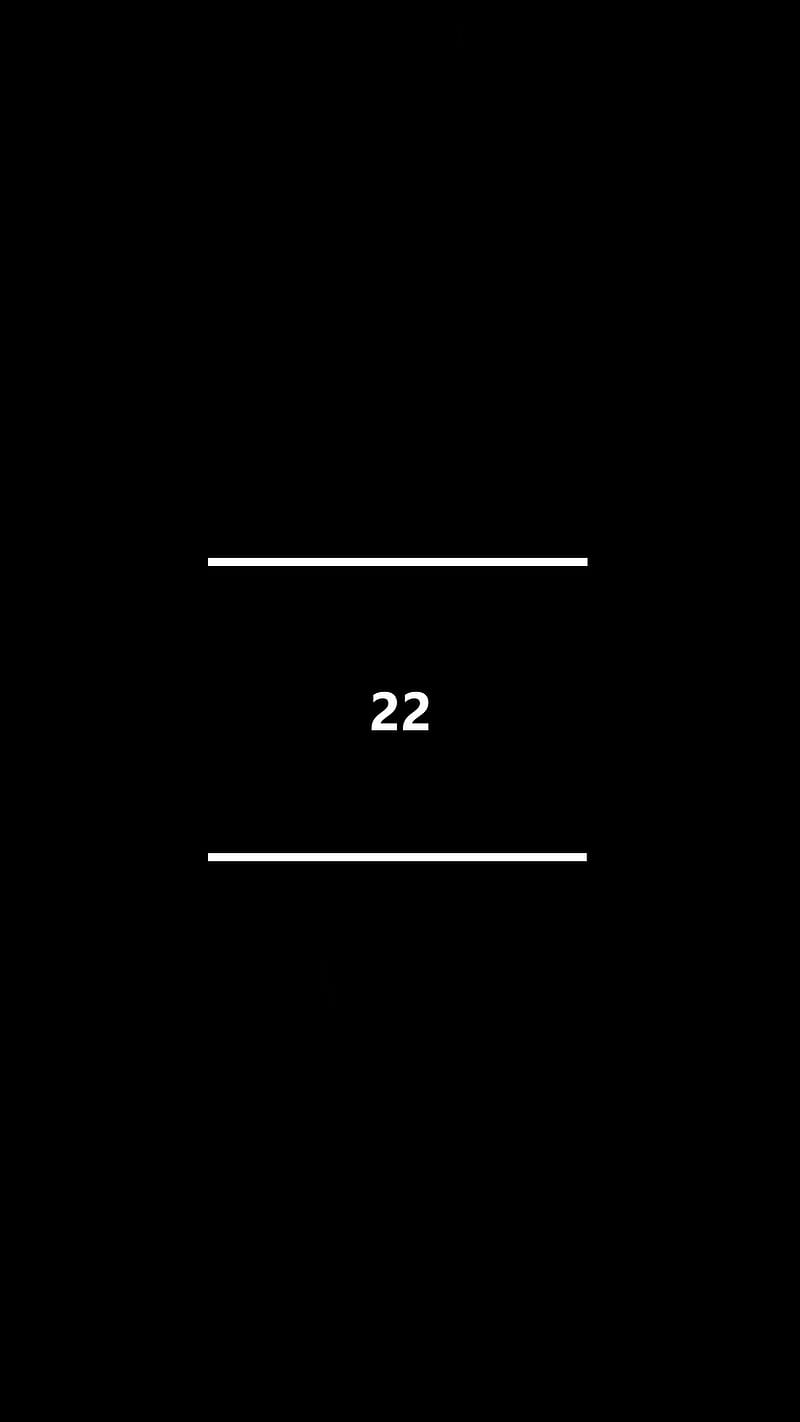 black22, 22, black, number, HD phone wallpaper