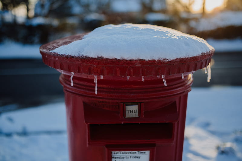 red and white mail box, HD wallpaper