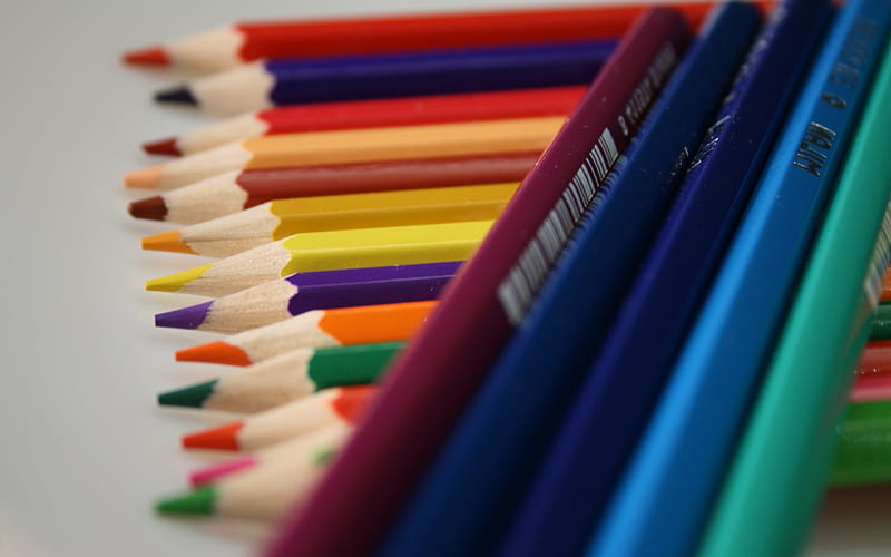 colored pencils-High quality, HD wallpaper