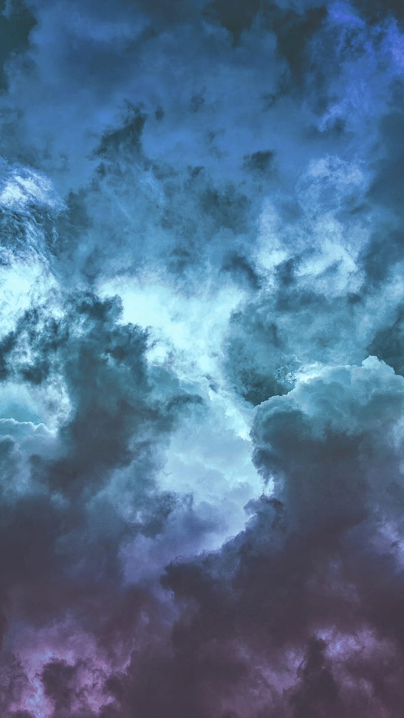 Dramatic Clouds, Bomb, awesome, blue, cloud, cool, edit, graphy, purple, sky, spooky, surreal, surrealism, HD phone wallpaper