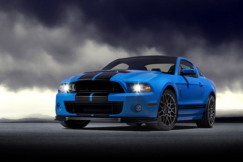 Ford Mustang shelby GT500, mustang, cars usa, ford, power, blue, HD  wallpaper | Peakpx