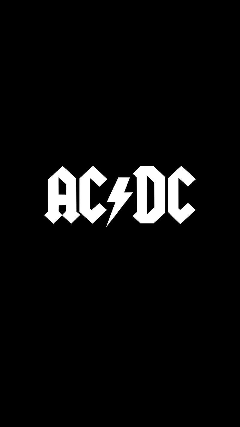 AC DC LOGO, black, logo, rock, HD phone wallpaper