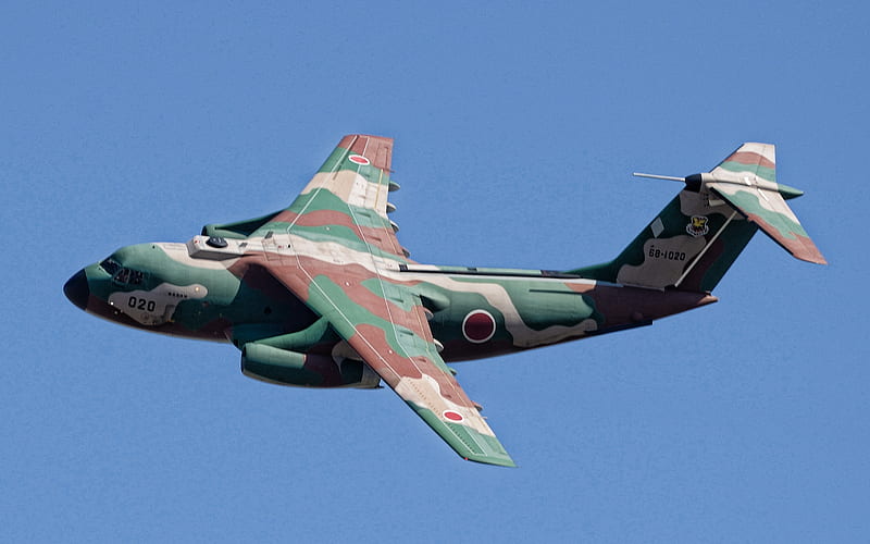 Kawasaki C-1, military transport aircraft, Japanese Air Force, Japan Air Self-Defense Force, transport aircraft, HD wallpaper