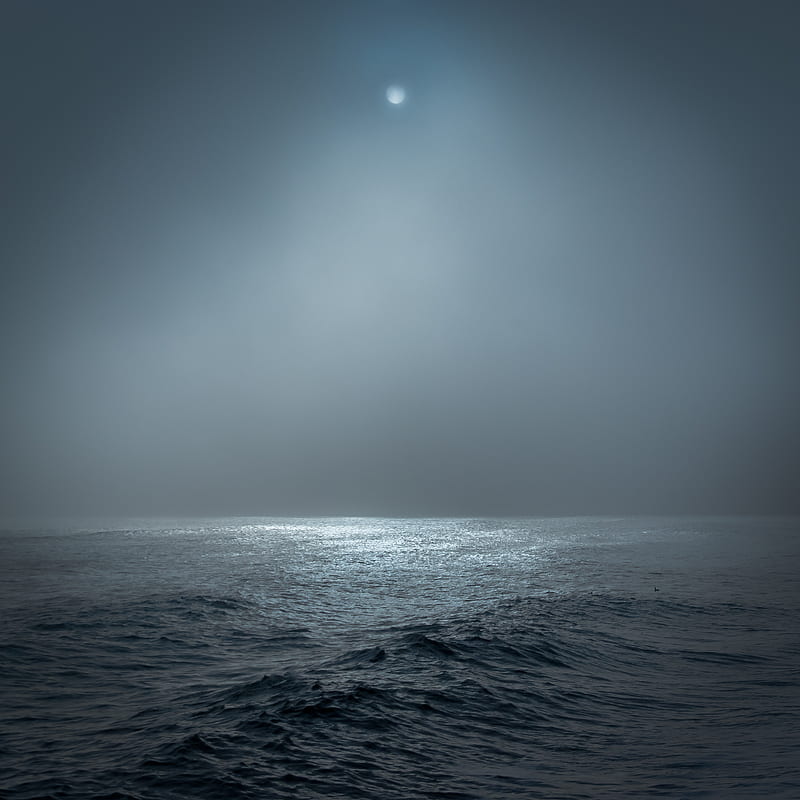 full moon lighted body of water, HD phone wallpaper