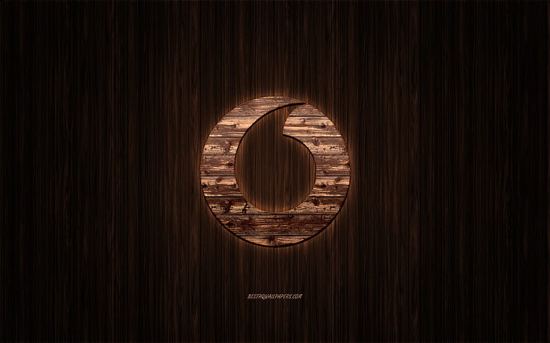 Vodafone logo, wooden logo, wooden background, Vodafone, emblem, brands,  wooden art, HD wallpaper | Peakpx