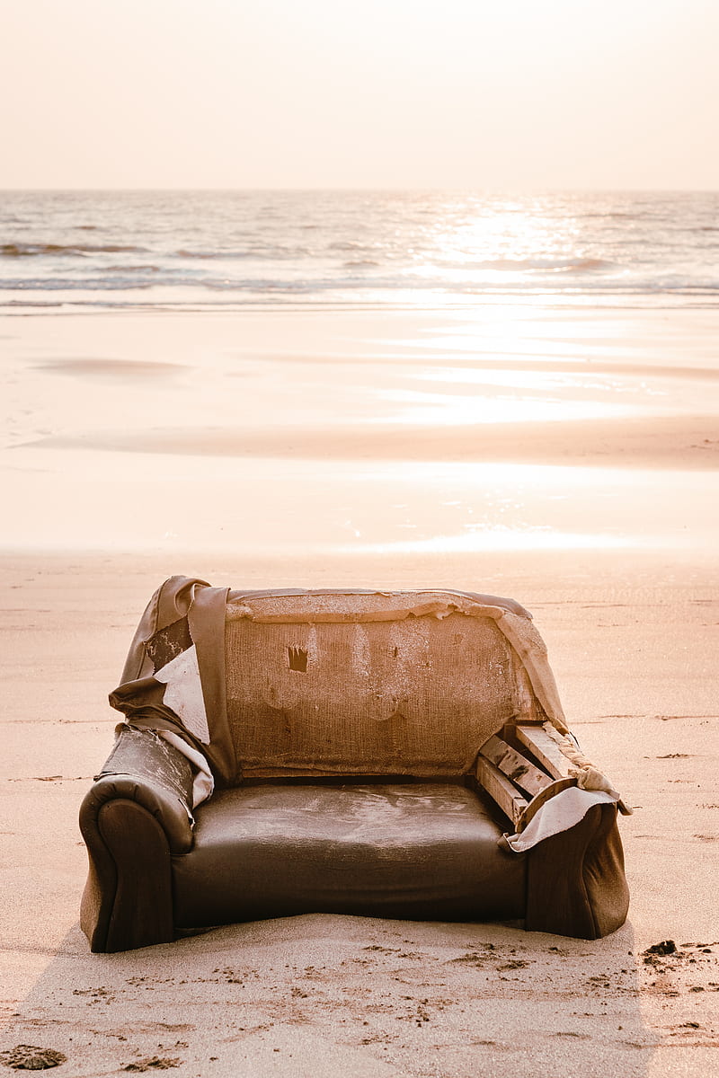 brown leather bag on brown sand, HD phone wallpaper
