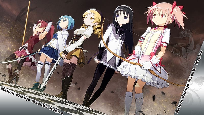 Kyōko Sakura, Madoka Kaname, Mami Tomoe, Sayaka Miki, Puella Magi Madoka Magica, Homura Akemi, Anime, HD wallpaper