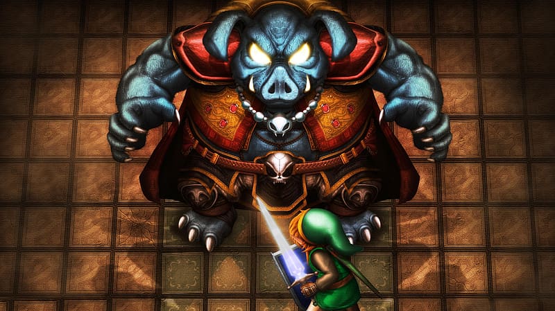 Link - The Legend of Zelda: A Link to the Past; Official artwork for the  game