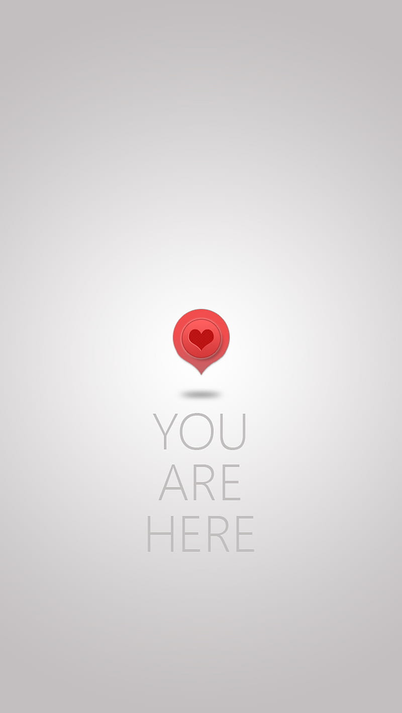 You Are Here, heart, HD phone wallpaper