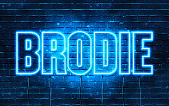 Brodie with names horizontal text Brodie name Happy Birtay