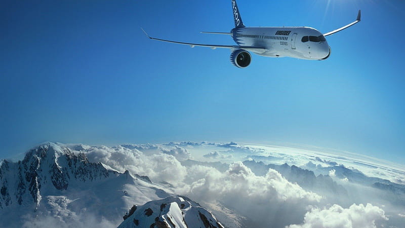 CS 300 Bombardier, private, sky, air, flight, HD wallpaper