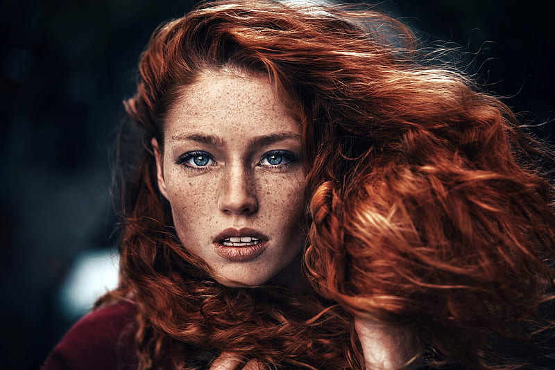 Models Model Woman Girl Face Blue Eyes Freckles Redhead HD Wallpaper Peakpx