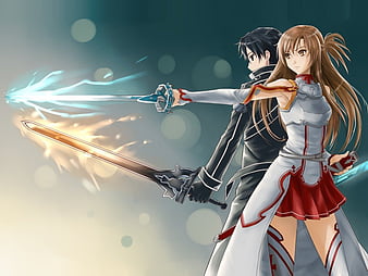 Kirito ♡ Asuna, sparks, angry, love, anime, bstract, handsome, anime girl,  weapon, HD wallpaper | Peakpx