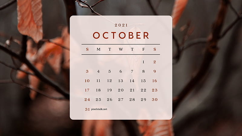 October 2021 Calendar, October Birtay, HD wallpaper