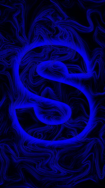Letter S blue black, abstract, colors, flow, glow, letter S, lines, mix, HD  phone wallpaper | Peakpx