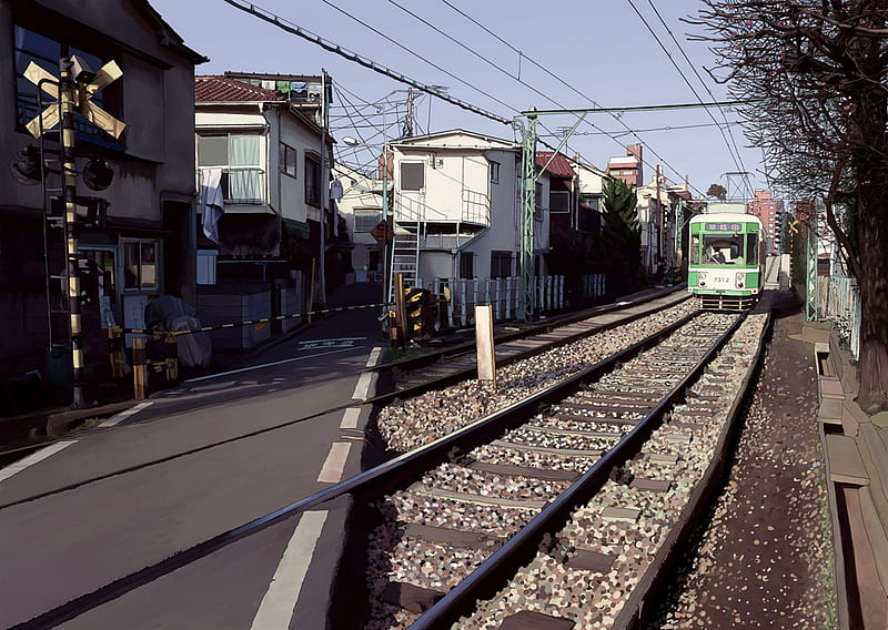 afternoon, city, anime, other, HD wallpaper afternoon, city, anime, other, HD wallpaper