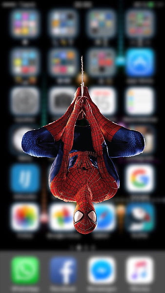 Oh my God, down, funny, hero, humor, icons, marvel, phone, screen,  spiderman, HD phone wallpaper | Peakpx