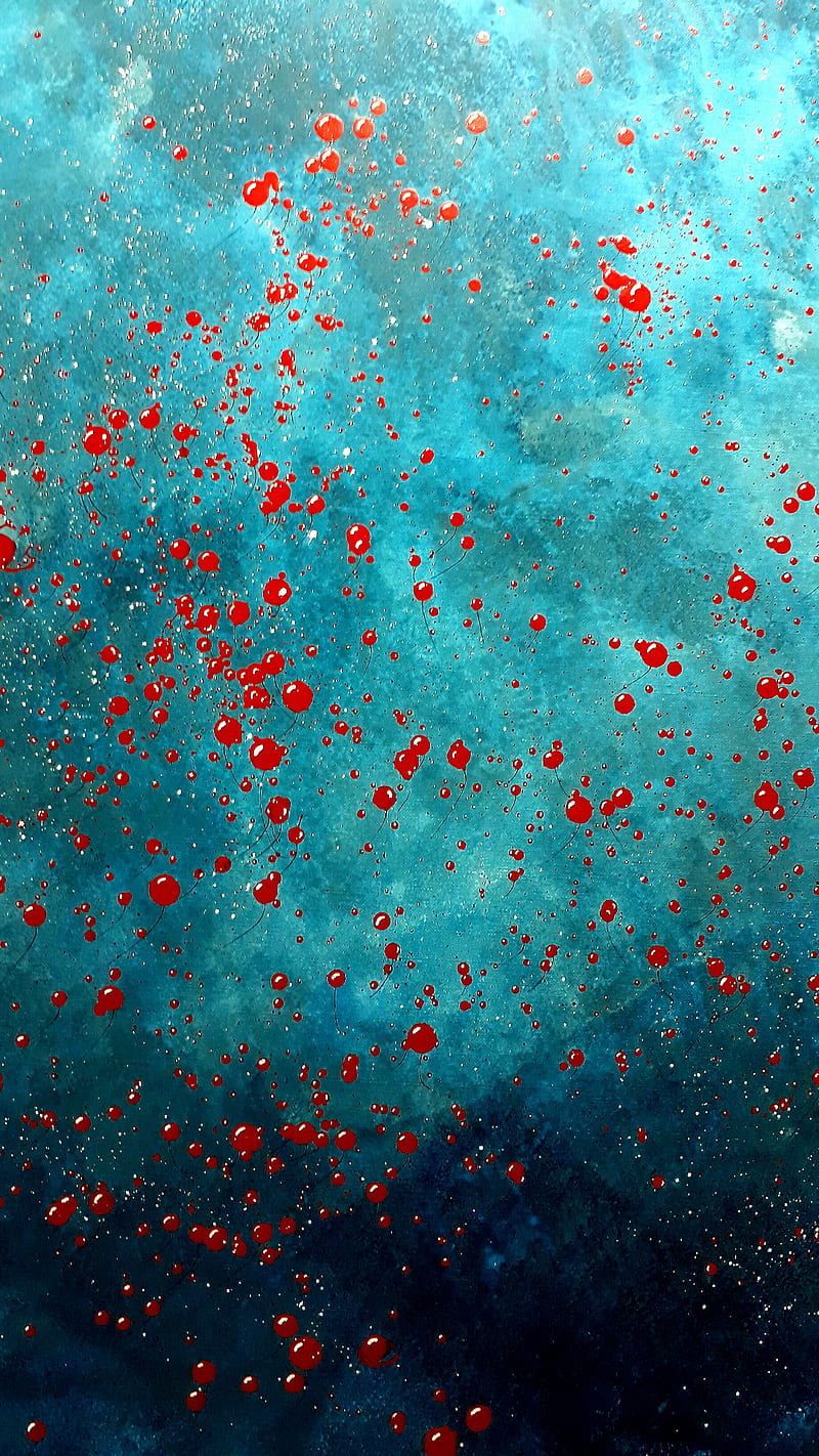 splash, background, blue, desenho, painting, red, HD phone wallpaper