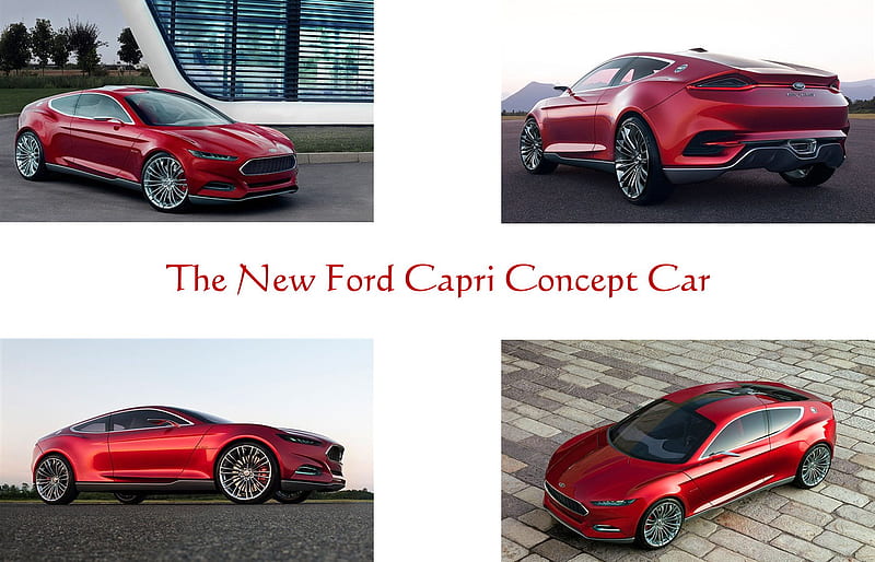 Ford Capri, red, coupe, concept, ford, capri, wow, HD wallpaper