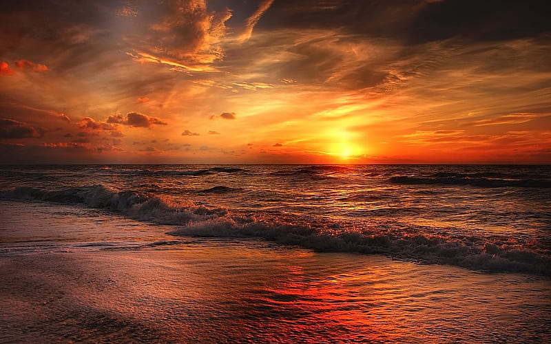 Beach North Sea Sunset , , Background, and, 1280X800 Beach, HD wallpaper
