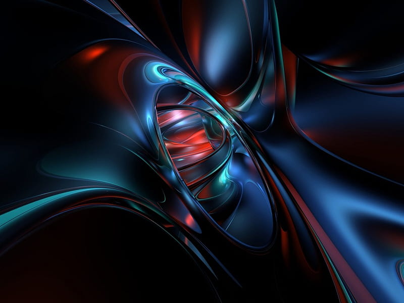 3D 3d 1024 x768. jpg, red, 3d, twists, knots, blue, HD wallpaper