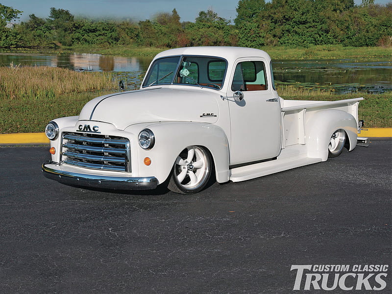 If GMC Stands For “Give Me A Chance”, 1948, truck, white, classic, HD wallpaper