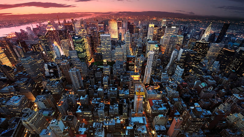 manhattan, cityscape, skyscrapers, united states, new york city, City, HD wallpaper