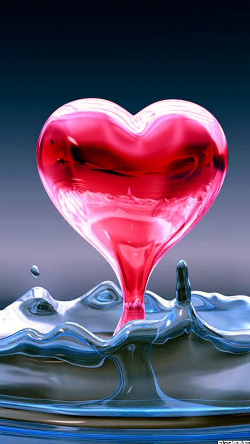1920x1080px, 1080P free download | Love, Heart In Waterdrop, heart ...