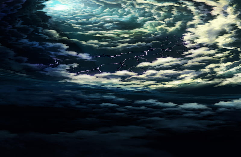 Eye of the Storm, lightning, sunlight, cyclone, nature, clouds, twister, storm, tornado, HD wallpaper