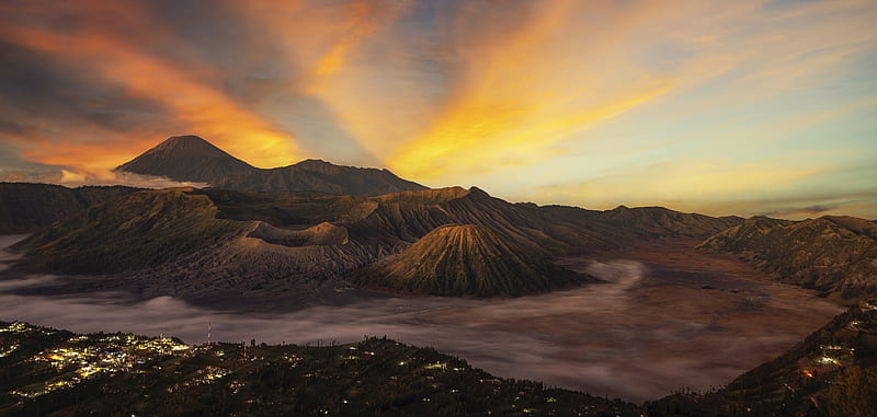 graphy, Landscape, Indonesia, Island, Java (Indonesia), Mount Bromo, Mountain, Panorama, Volcano, HD wallpaper