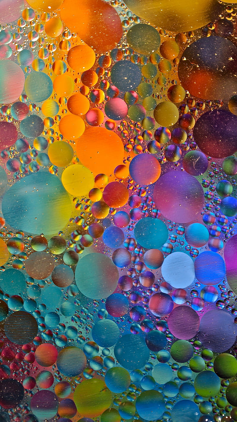 drops, multi-colored, water, HD phone wallpaper