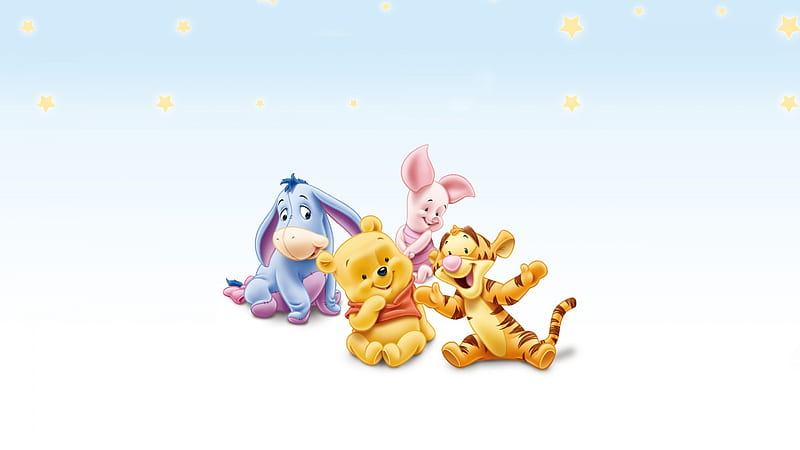 Winnie the Pooh - Babies, cute, baby, winnie the pooh, disney, fantasy, HD wallpaper