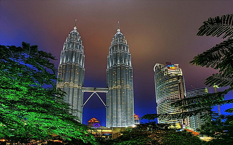 Twin Tower-Malaysia, cool, lovely, awesome, beauty, wow, gorgeous, HD wallpaper