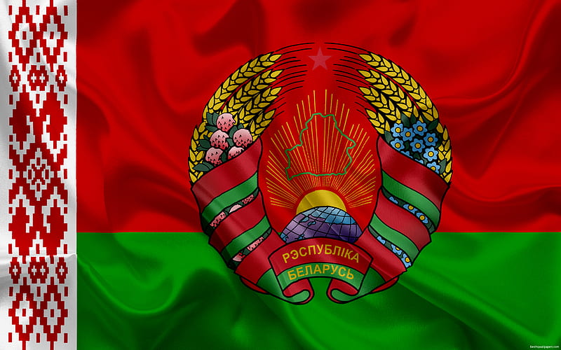 Belarus national football team, emblem, logo, flag, Europe, flag of Belarus, football, World Cup, HD wallpaper