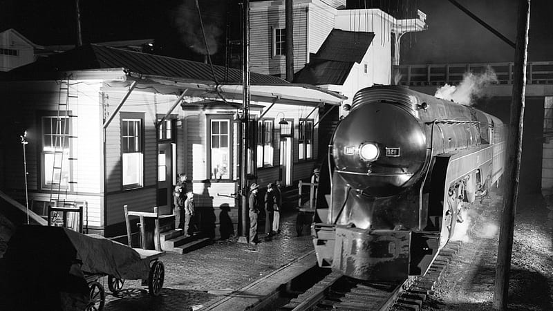 retro steam train at a station, retro, train, people, station, steam, tracks, HD wallpaper