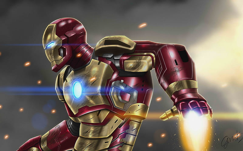Iron Man, art, superheros, IronMan, HD wallpaper