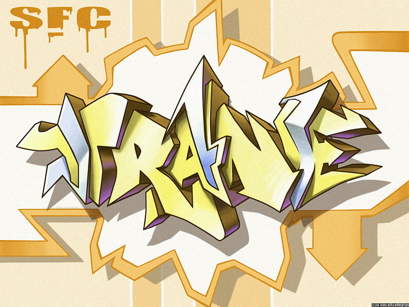 SFC Trane Mural, video game, graffiti, tags, marc ecko getting up, HD wallpaper