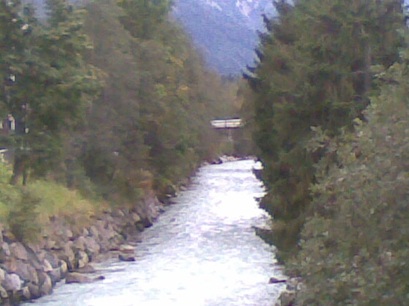 Chamonix, nature, river, water, green, HD wallpaper