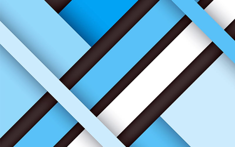 lines android, blue background, geometry, abstract material, art, HD wallpaper