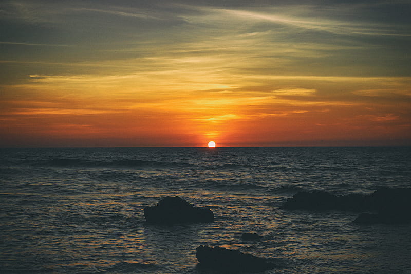 Beach Sunset Sea Sunrise , beach, sunset, sea, sunrise, nature, HD wallpaper