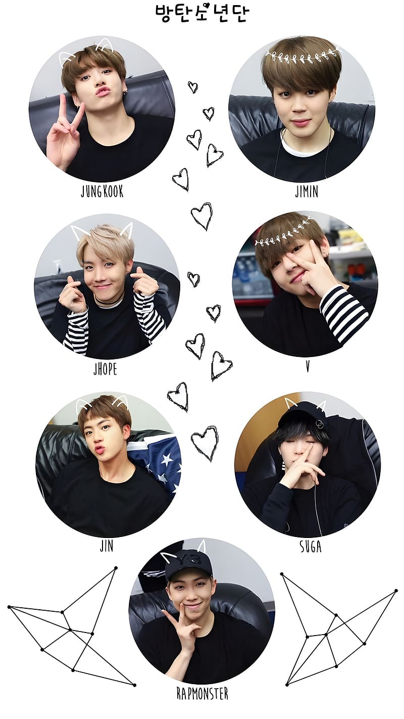 Bts Members For, korean singers, korean, singers, bts, HD phone wallpaper
