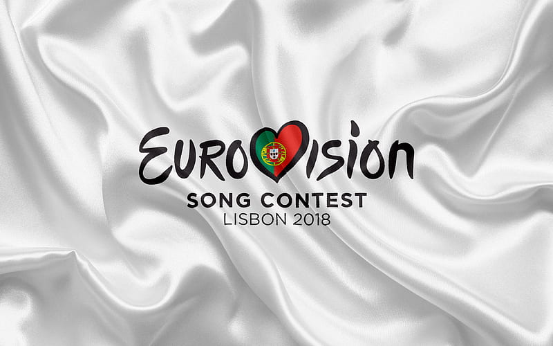 Eurovision Song Contest 2018, Lisbon 2018, logo, flag, Portugal, HD wallpaper